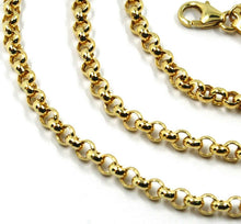 Load image into Gallery viewer, 9K YELLOW GOLD CHAIN ROLO CIRCLE LINKS 3.5 MM THICKNESS, 24 INCHES, 60 CM.