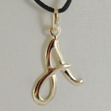 Load image into Gallery viewer, 18k yellow gold pendant charm initial letter A, slightly rounded slab 20mm.