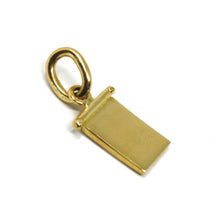 Load image into Gallery viewer, 18k yellow gold nautical glazed flag letter t pendant charm medal enamel Italy.