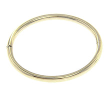 Load image into Gallery viewer, 18K WHITE GOLD BRACELET RIGID BANGLE, 5mm OVAL ROUNDED TUBE SMOOTH.