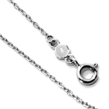 Load image into Gallery viewer, 18k white gold necklace infinity infinite rolo chain, 17.7 inches made in Italy.