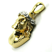 Load image into Gallery viewer, 18k yellow white gold Ecce Homo Jesus Christ face incredibly detailed 26mm pendant.