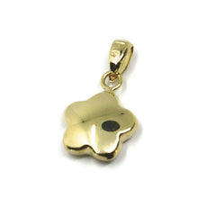 Load image into Gallery viewer, ROUNDED 18K YELLOW GOLD MINI FLOWER DAISY PENDANT, SMOOTH 11mm, 0.43 inches.