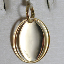 Load image into Gallery viewer, 18K YELLOW GOLD PENDANT OVAL MEDAL VIRGIN MARY & JESUS ENGRAVABLE MADE IN ITALY.
