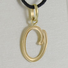 Load image into Gallery viewer, 18k yellow gold pendant charm initial letter O, slightly rounded slab 18mm.