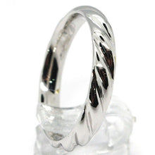 将图片加载到图库查看器,18k white gold band braided ring, braid woven, smooth, made in Italy.