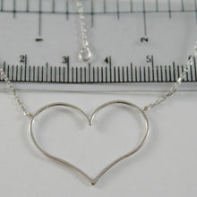 Load image into Gallery viewer, 18k white gold necklace with 1.06 in heart and mini squared chain made in Italy.
