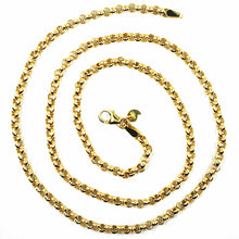 Load image into Gallery viewer, 9K YELLOW GOLD CHAIN ROLO CIRCLE LINKS 3.5 MM THICKNESS, 24 INCHES, 60 CM.