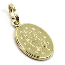 Load image into Gallery viewer, 18k yellow gold Miraculous medal Virgin Mary Madonna, 1.5 cm, 0.6 inches.