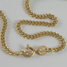 Load image into Gallery viewer, SOLID 18K YELLOW GOLD CHAIN MASSIVE GOURMETTE LINK, FLAT NECKLACE, MADE IN ITALY.