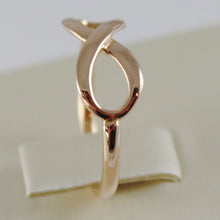 Load image into Gallery viewer, SOLID 18K ROSE GOLD BAND INFINITE RING LUMINOUS ENDLESS INFINITY MADE IN ITALY.