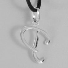 Charger l'image dans la galerie, 18k white gold pendant charm initial letter P, made in Italy 0.9 inches, 23 mm.