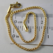Cargar imagen en el visor de la galería, 18k yellow gold bracelet small basket round popcorn link 2 mm width, 19cm.