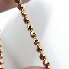 Charger l'image dans la galerie, solid 18k rose gold elastic bracelet, cubes diameter 5 mm 0.2", made in Italy.