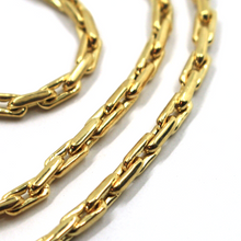 Cargar imagen en el visor de la galería, 18K YELLOW GOLD CHAIN ROUNDED CABLE 3.2mm RECTANGULAR LINK, LENGTH 24 INCHES.