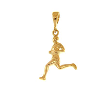 Load image into Gallery viewer, 18K YELLOW GOLD 20mm 0.8&quot; RUNNER PENDANT, MADE IN ITALY.
