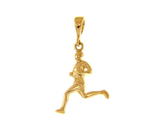 Load image into Gallery viewer, 18K YELLOW GOLD 20mm 0.8" RUNNER PENDANT, MADE IN ITALY.
