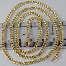 Cargar imagen en el visor de la galería, 18K YELLOW GOLD CHAIN LITTLE GOURMETTE LINK 2.5 MM, 23.60 INCHES MADE IN ITALY.