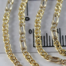 Load image into Gallery viewer, 18K YELLOW WHITE GOLD CHAIN 2.5 MM FLAT CLASSIC EYE LINK 23.6 IN. MADE IN ITALY.
