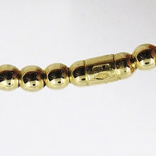 Cargar imagen en el visor de la galería, 18k yellow gold bracelet, semirigid, elastic, 3 mm smooth balls spheres.