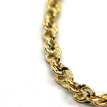 Load image into Gallery viewer, 18K YELLOW GOLD ROPE CHAIN, 19.7 INCHES BRAIDED INFINITE FACETED ALTERNATE LINK.