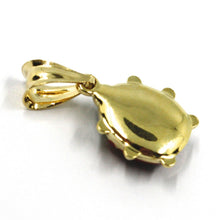 Load image into Gallery viewer, 18K YELLOW GOLD ROUNDED LADYBUG PENDANT ENAMEL 1.6cm, 0.63", BLACK AND RED.