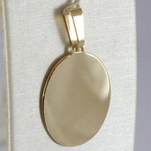 Load image into Gallery viewer, 18K YELLOW GOLD OVAL, PHOTO & TEXT ENGRAVED PERSONALIZED PENDANT 25 MM, MEDAL.