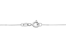 Charger l'image dans la galerie, 18k white gold necklace square venetian chain central freshwater pearl 9.5-10mm.