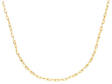 Cargar imagen en el visor de la galería, 18K YELLOW GOLD CHAIN SMALL SQUARED CABLE 1.8mm OVAL LINKS, 18" 45cm ITALY MADE.