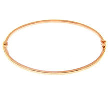 Charger l'image dans la galerie, 18K ROSE GOLD BRACELET, RIGID, BANGLE, SQUARE 2mm TUBE, SMOOTH, SAFETY CLOSURE.