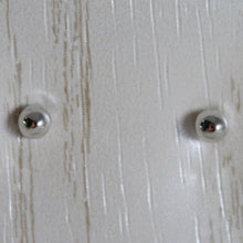 Cargar imagen en el visor de la galería, 18K WHITE GOLD EARRINGS WITH MINI BALL BALLS SPHERES SPHERE MADE IN ITALY.