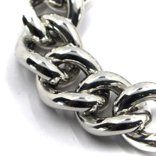 Charger l'image dans la galerie, 18K WHITE GOLD BIG TUBULAR ROUNDED CUBAN CURB 15x18mm GOURMETTE OVAL BRACELET.