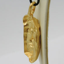 Load image into Gallery viewer, 18K YELLOW GOLD JESUS FACE PENDANT CHARM 42 MM, 1.6 IN, FINELY WORKED ITALY MADE.