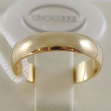 Load image into Gallery viewer, SOLID 18K YELLOW GOLD WEDDING BAND FLAT RING 4 GRAMS BY UNOAERRE MADE IN ITALY.