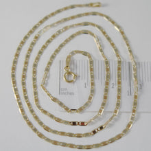 Load image into Gallery viewer, 18K YELLOW WHITE ROSE GOLD FLAT BRIGHT OVAL CHAIN 20 INCHES, 2 MM MADE IN ITALY.