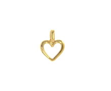 Load image into Gallery viewer, SOLID 18K YELLOW GOLD SMALL 12mm 0.47" HEART PENDANT CHARM, MADE IN ITALY.