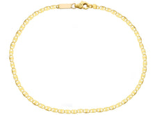 Cargar imagen en el visor de la galería, 18K YELLOW GOLD FLAT BRACELET 2.5mm SMALL EYES OVALS & CIRCLES LINKS, 8.3" 21cm.