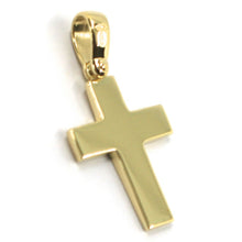 Load image into Gallery viewer, SOLID 18K YELLOW GOLD CROSS, SQUARE ROUNDED 21mm, 0.83 inches, MADE IN ITALY.