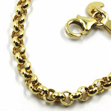 Cargar imagen en el visor de la galería, 9K YELLOW GOLD BRACELET ROLO CIRCLE LINKS 3.5 MM THICKNESS, 7.5 INCHES, 19 CM.