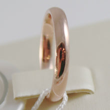 Cargar imagen en el visor de la galería, 18k rose gold wedding band unoaerre comfort ring marriage 3 mm, made in Italy.