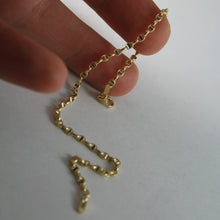 Load image into Gallery viewer, 18k yellow white gold oval navy nautical mariner small 2.5mm bracelet 8.3", 21 cm.