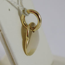 Charger l'image dans la galerie, 18K YELLOW GOLD HEART ENGRAVABLE CHARM PENDANT 11 MM FLAT SMOOTH MADE IN ITALY.