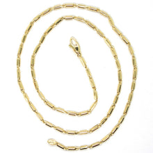 Cargar imagen en el visor de la galería, 18K YELLOW GOLD CHAIN, 17.7 INCHES, ROUNDED TUBE LINK, THICKNESS 2 MM.