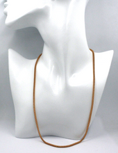 Charger l'image dans la galerie, 18k rose gold basket rounded 2.8mm tube basket popcorn chain necklace, 20".