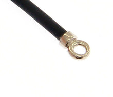 Load image into Gallery viewer, SOLID 18K ROSE & WHITE GOLD BRACELET 3mm ROUND TUBE PLATE AND BLACK RUBBER, 8.3".