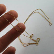 Cargar imagen en el visor de la galería, 18K YELLOW GOLD CHAIN MINI 0.7 MM VENETIAN SQUARE LINK 23.62 INCH. MADE IN ITALY.