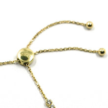Load image into Gallery viewer, 18K YELLOW GOLD TENNIS BRACELET CUBIC ZIRCONIA 2.5 MM ADJUSTABLE SLIDING CLOSURE.
