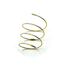 Load image into Gallery viewer, 18k yellow gold magicwire long half phalanx ring, elastic worked wire, snake.