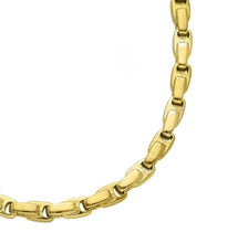 Cargar imagen en el visor de la galería, 18K YELLOW GOLD BRACELET 4mm ALTERNATE SQUARED CROSSED DROP TUBE LINK 8.3".