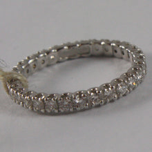 Load image into Gallery viewer, SOLID 18K WHITE GOLD RING WITH WHITE DIAMONDS CT 0.66, ETERNITY, MADE IN ITALY.